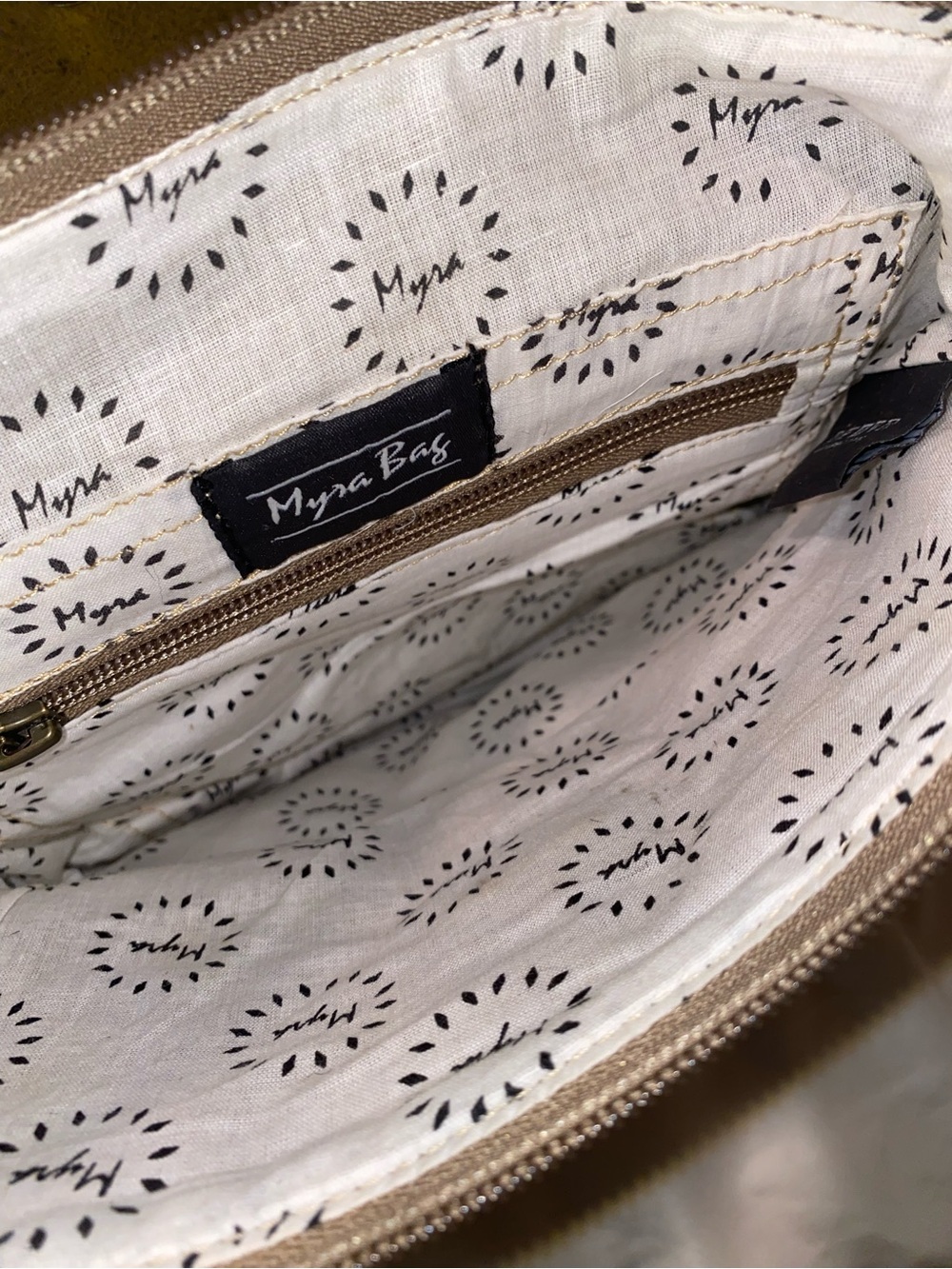 Myra Bag Tamer Canvas and Hairon Leopard Print Crossbody in Brown and Black - Picture 3 of 9